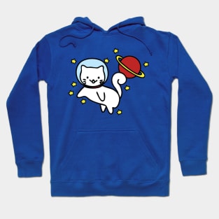 Cat Space Traveler among stars and planet Hoodie